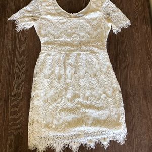 White crochet dress